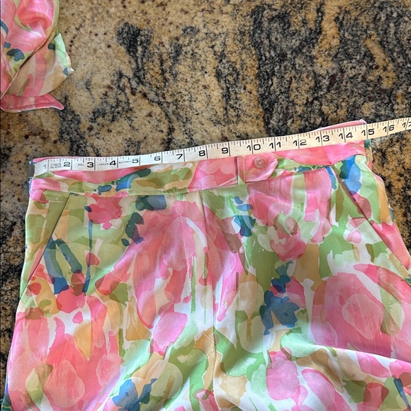 70’s Najla New York floral watercolor pantsuit - Picture 7 of 12
